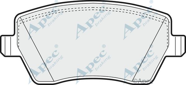 APEC BRAKING Piduriklotsi komplekt,ketaspidur PAD1312